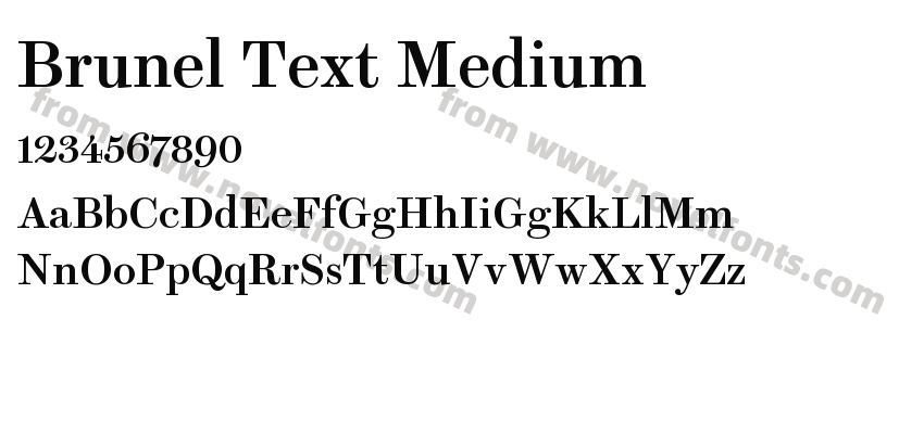 Brunel Text MediumPreview