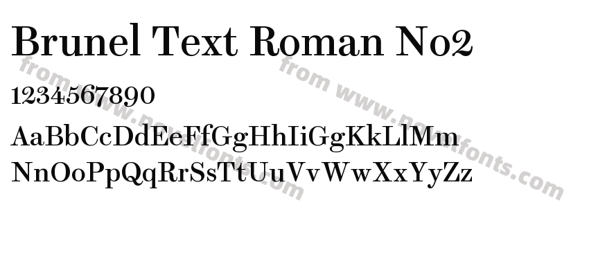 Brunel Text Roman No2Preview