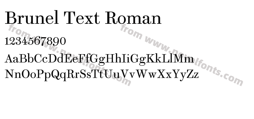 Brunel Text RomanPreview