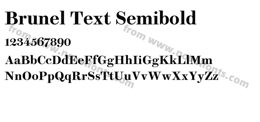 Brunel Text SemiboldPreview