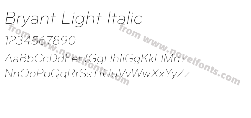 Bryant Light ItalicPreview