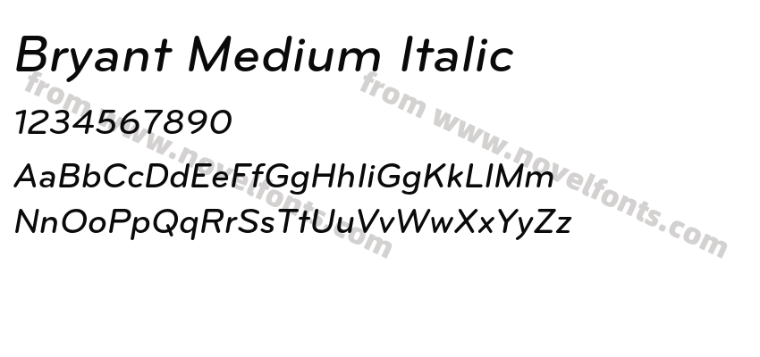 Bryant Medium ItalicPreview