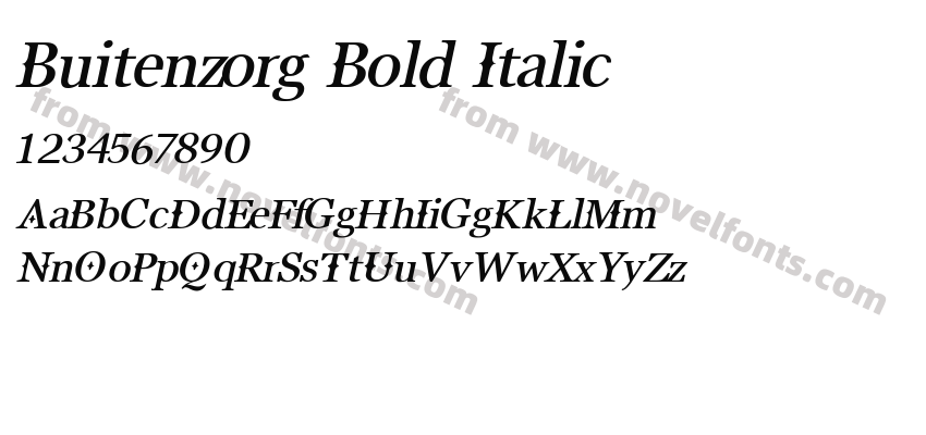 Buitenzorg Bold ItalicPreview