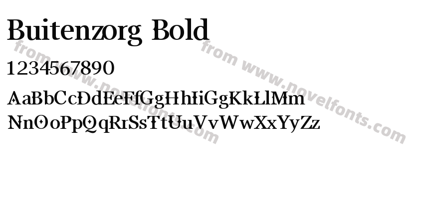 Buitenzorg BoldPreview