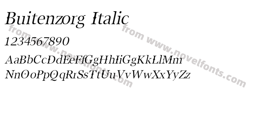 Buitenzorg ItalicPreview