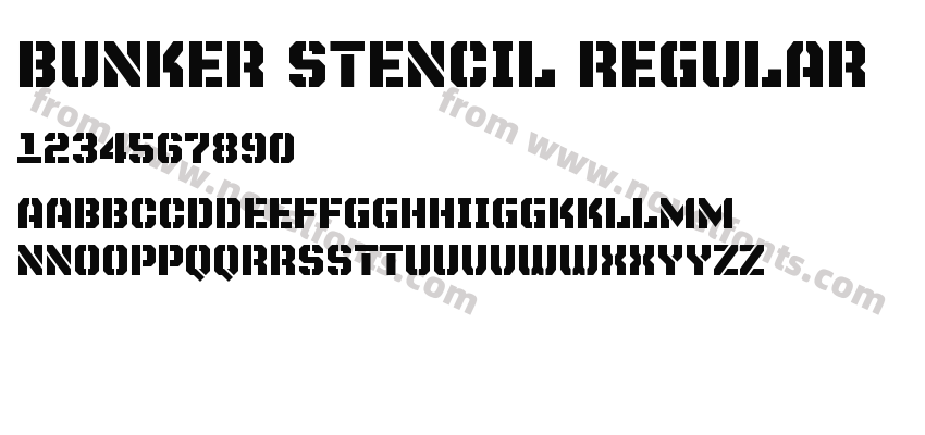 Bunker Stencil RegularPreview