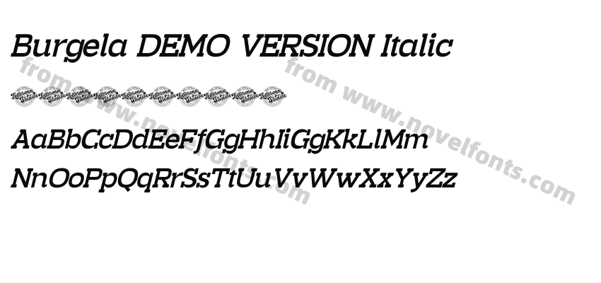 Burgela DEMO VERSION ItalicPreview