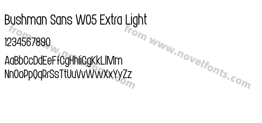 Bushman Sans W05 Extra LightPreview
