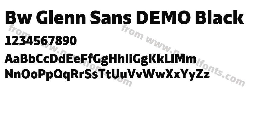 Bw Glenn Sans DEMO BlackPreview