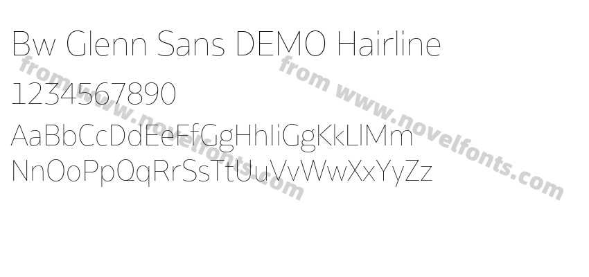 Bw Glenn Sans DEMO HairlinePreview