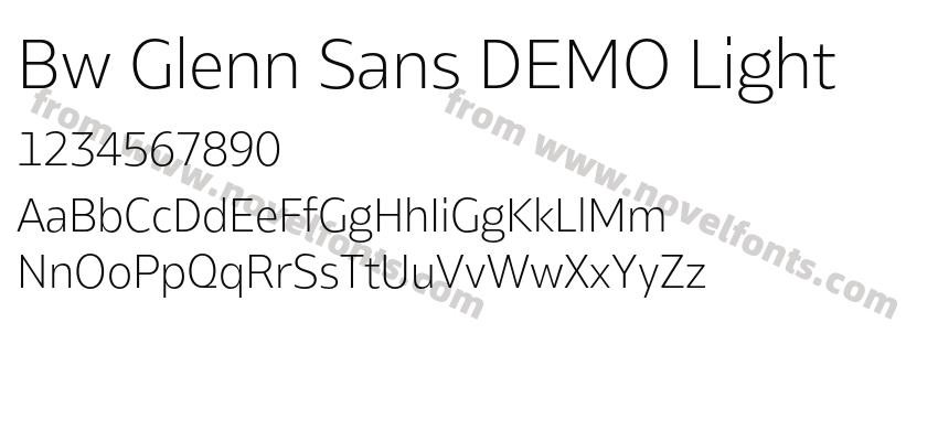 Bw Glenn Sans DEMO LightPreview