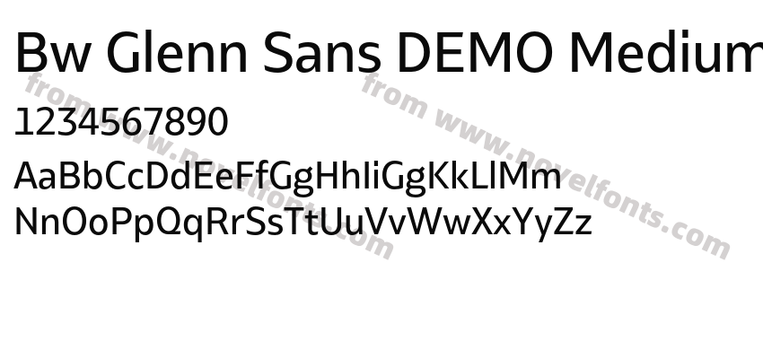 Bw Glenn Sans DEMO MediumPreview