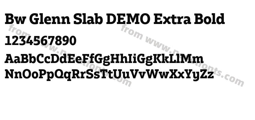 Bw Glenn Slab DEMO Extra BoldPreview