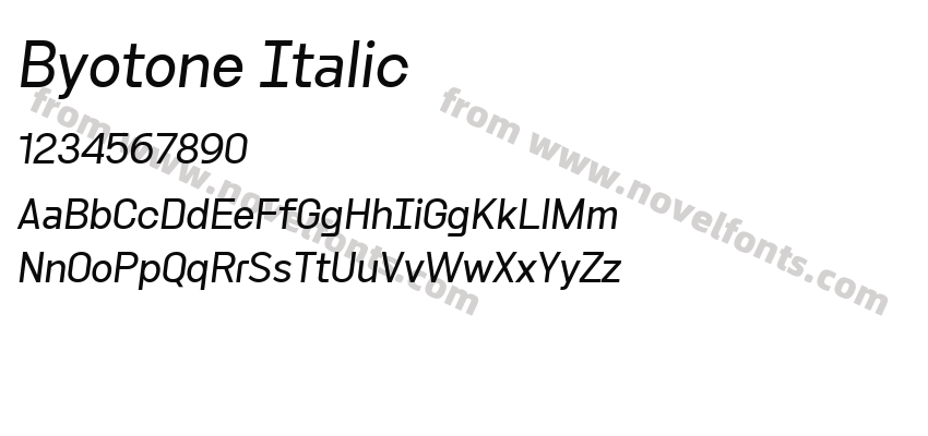 Byotone ItalicPreview
