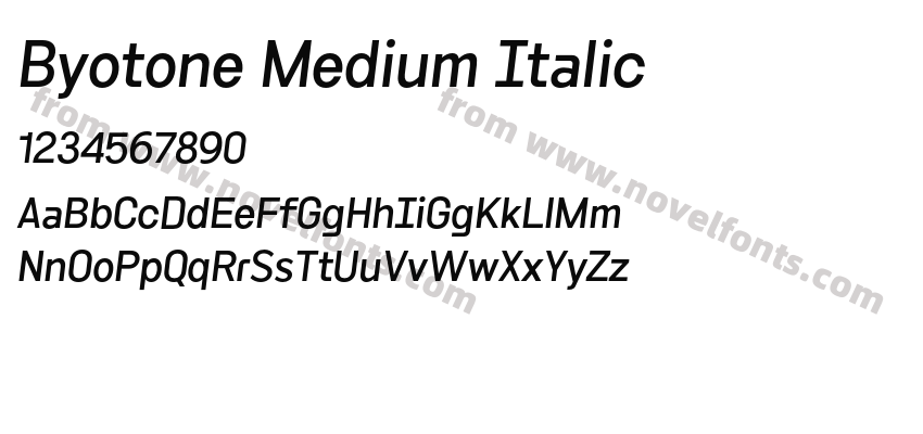 Byotone Medium ItalicPreview