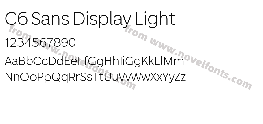 C6 Sans Display LightPreview