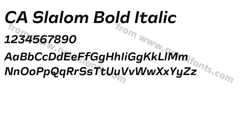 CA Slalom Bold ItalicPreview