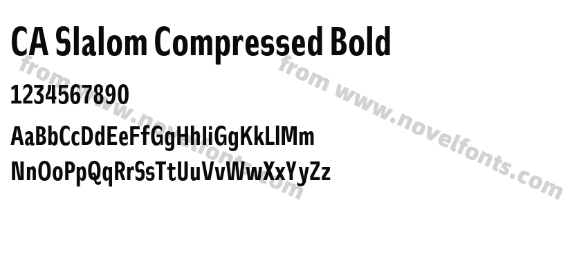 CA Slalom Compressed BoldPreview