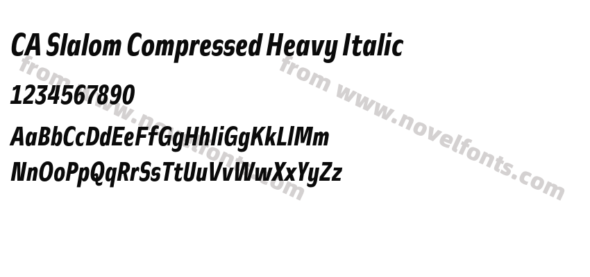 CA Slalom Compressed Heavy ItalicPreview