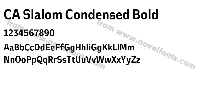 CA Slalom Condensed BoldPreview