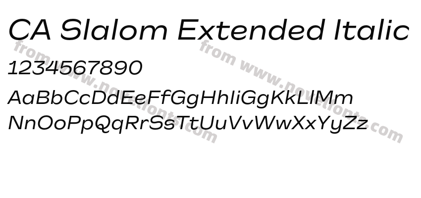CA Slalom Extended ItalicPreview