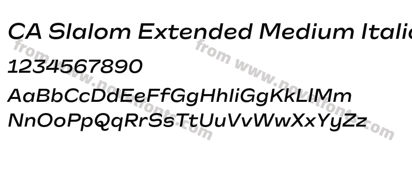CA Slalom Extended Medium ItalicPreview