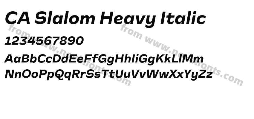 CA Slalom Heavy ItalicPreview