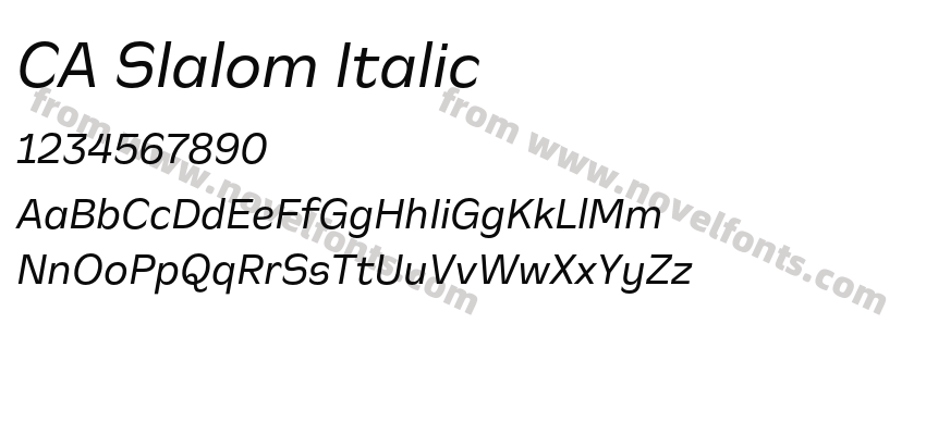 CA Slalom ItalicPreview