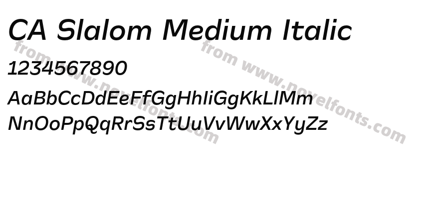 CA Slalom Medium ItalicPreview