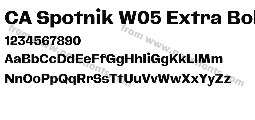 CA Spotnik W05 Extra BoldPreview