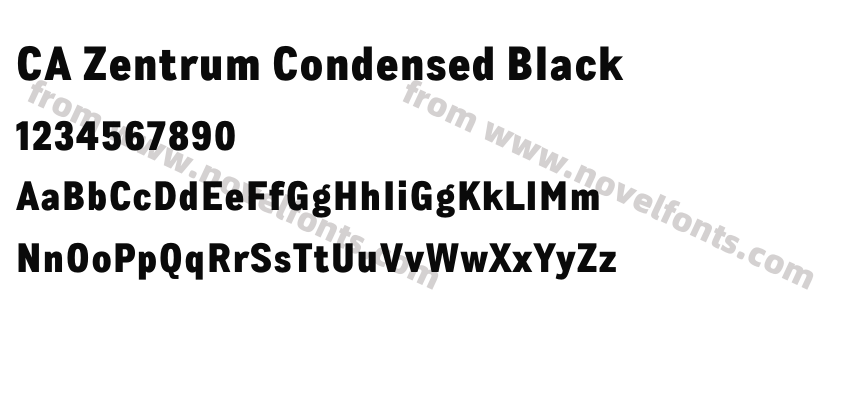 CA Zentrum Condensed BlackPreview