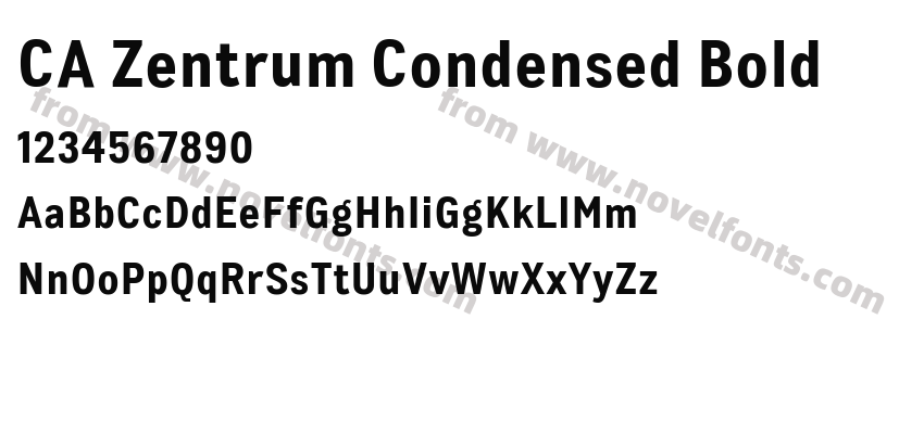 CA Zentrum Condensed BoldPreview