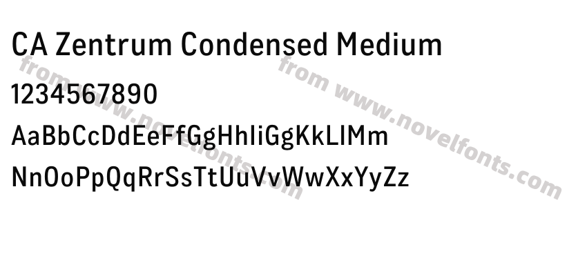 CA Zentrum Condensed MediumPreview