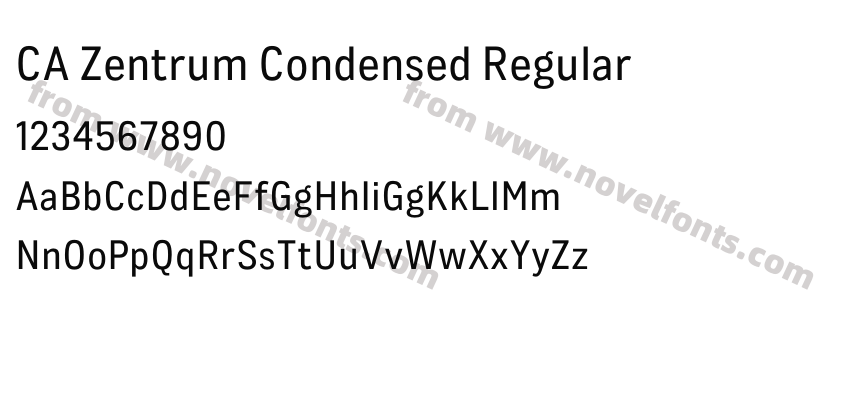 CA Zentrum Condensed RegularPreview