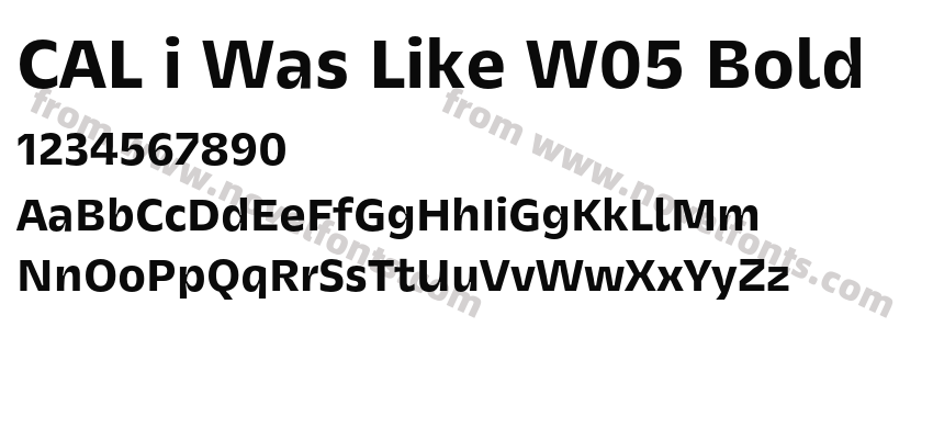 CAL i Was Like W05 BoldPreview