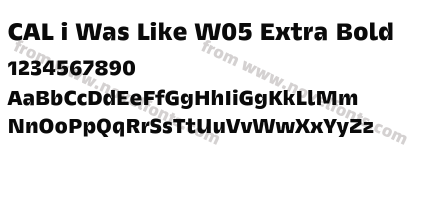 CAL i Was Like W05 Extra BoldPreview