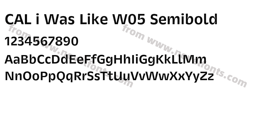 CAL i Was Like W05 SemiboldPreview