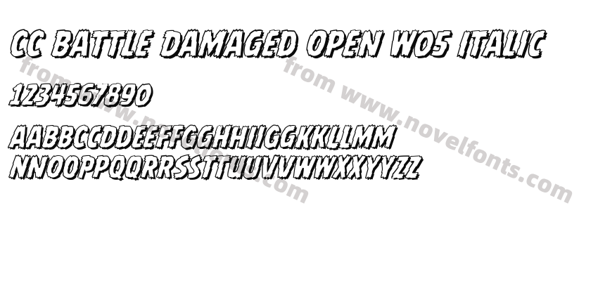 CC Battle Damaged Open W05 ItalicPreview