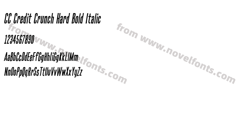 CC Credit Crunch Hard Bold ItalicPreview