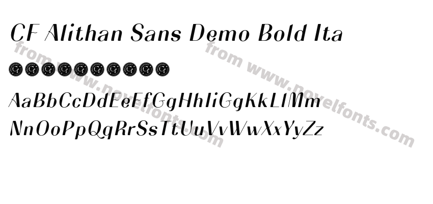 CF Alithan Sans Demo Bold ItaPreview