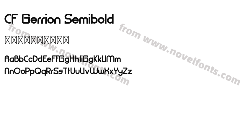 CF Gerrion SemiboldPreview