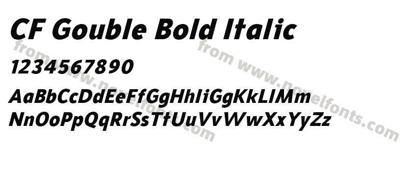 CF Gouble Bold ItalicPreview