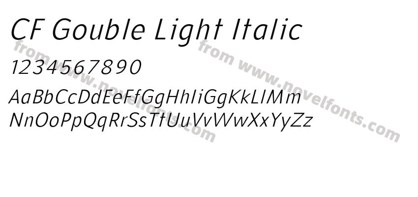 CF Gouble Light ItalicPreview