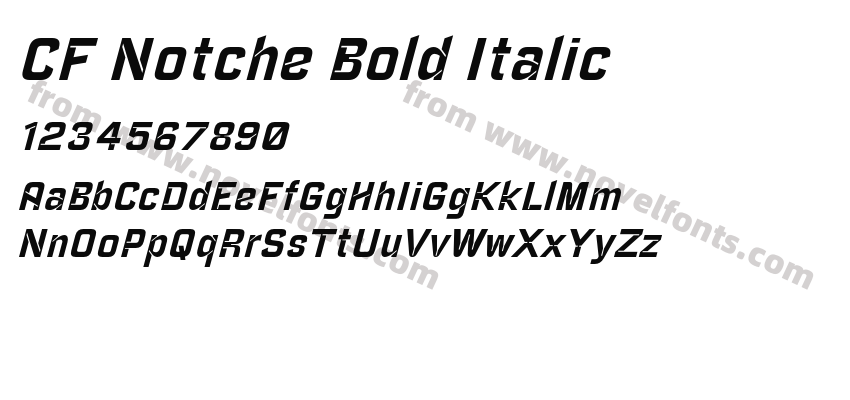 CF Notche Bold ItalicPreview