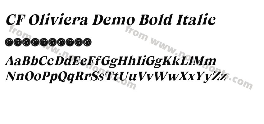 CF Oliviera Demo Bold ItalicPreview