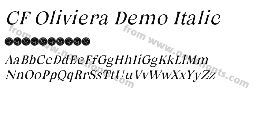 CF Oliviera Demo ItalicPreview