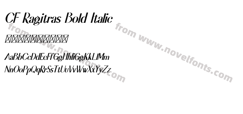 CF Ragitras Bold ItalicPreview