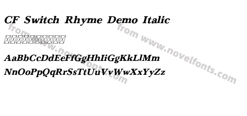 CF Switch Rhyme Demo ItalicPreview
