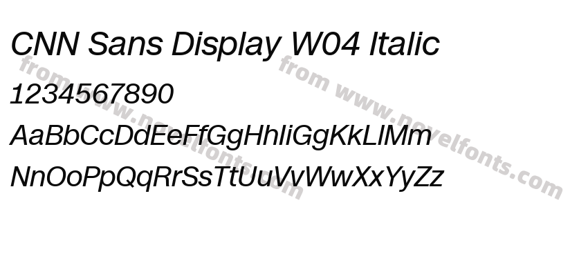 CNN Sans Display W04 ItalicPreview