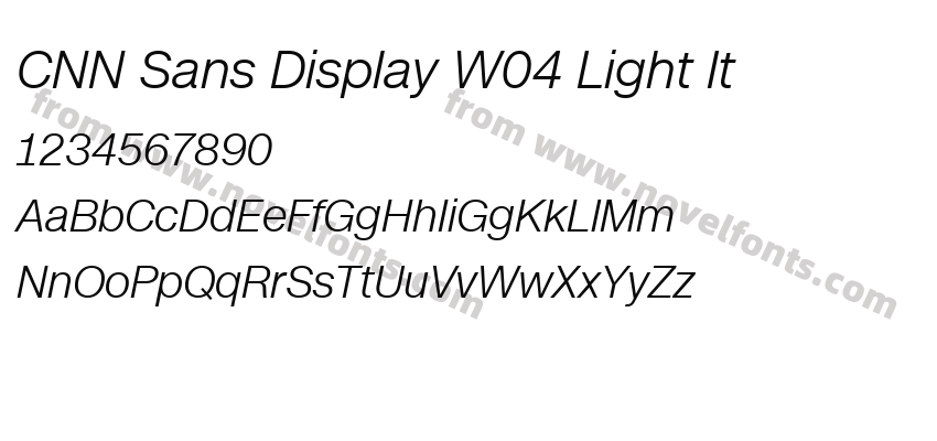 CNN Sans Display W04 Light ItPreview